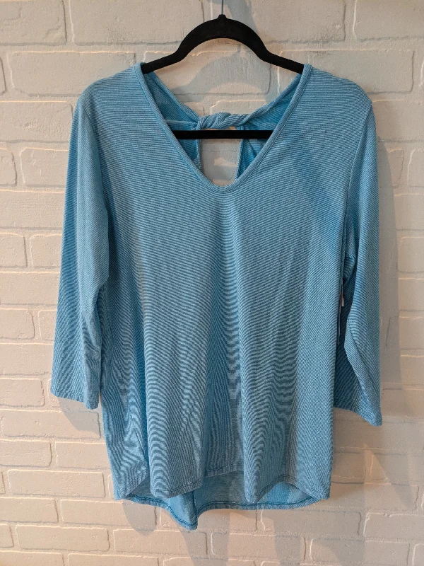 Top Long Sleeve By Lands End In Blue, Size: M Organic