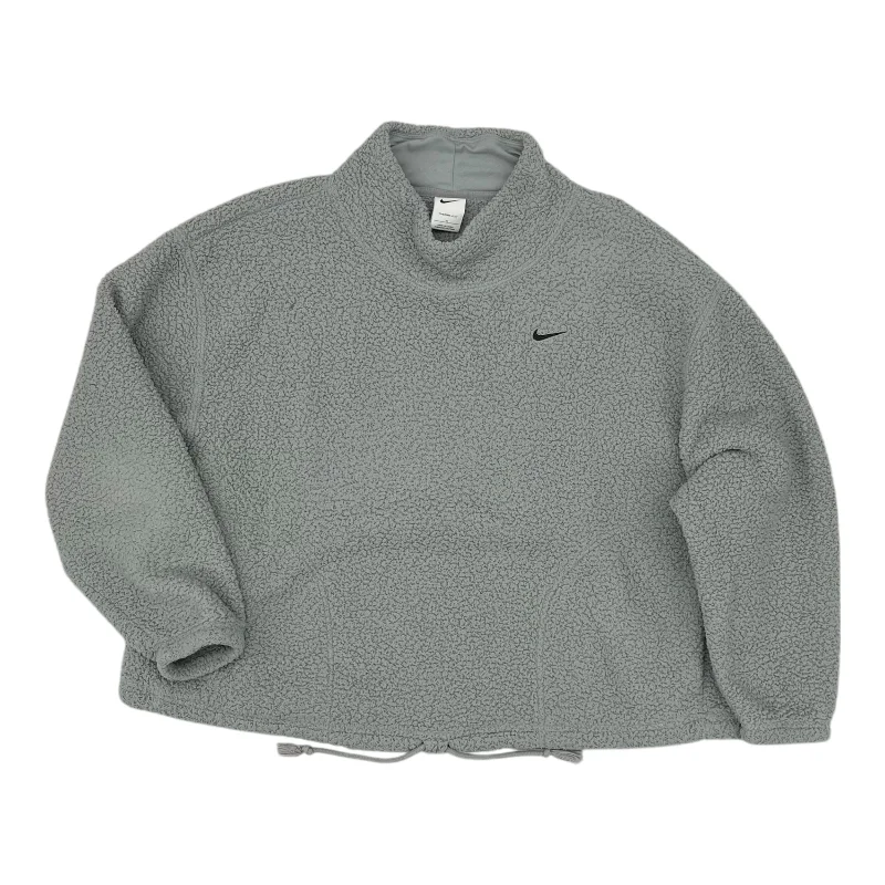 Athletic Sweatshirt Collar By Nike In Green, Size:1X Polished Men's Satin