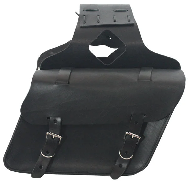 Small Slant Saddlebag 44S Black Unique Men's Patch