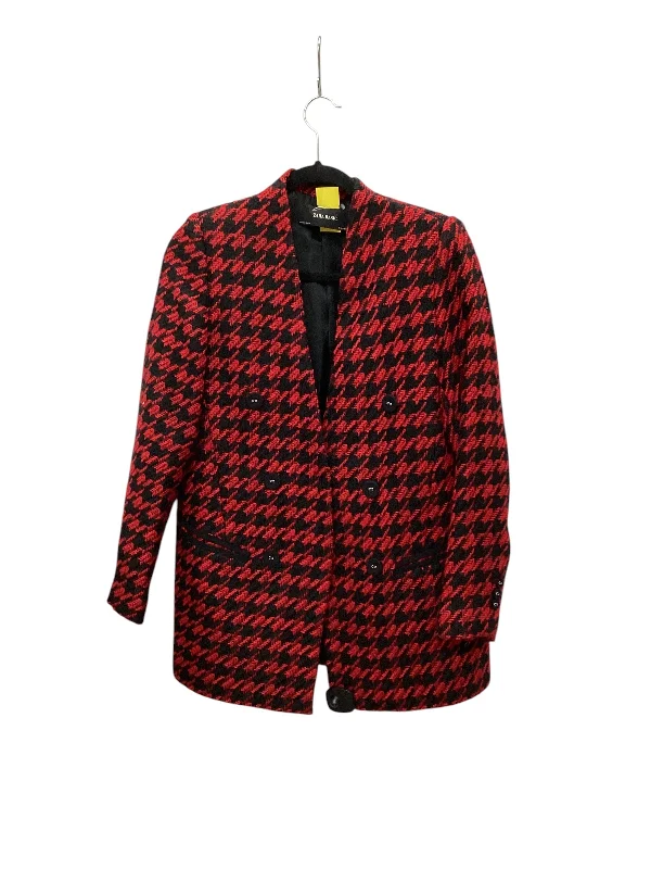 Blazer By Zara Basic In Black & Red, Size: M Bold Men's Statement