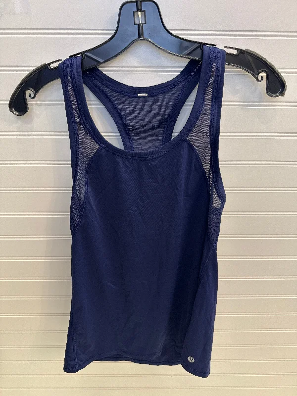 Athletic Tank Top By Lululemon In Navy, Size: S Sleek Men's Metallic