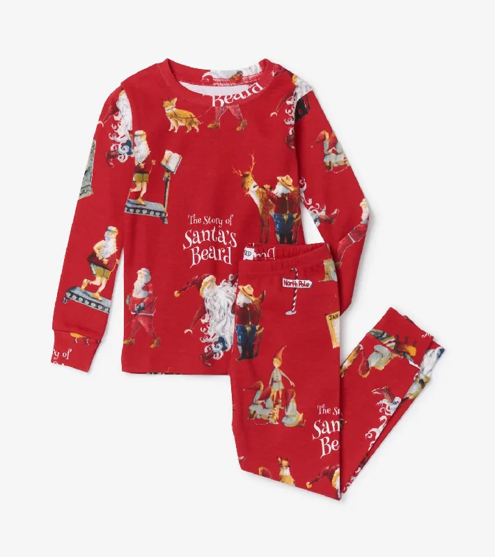 The Story Of Santa's Beard Pajamas In Red Masculine Men's 