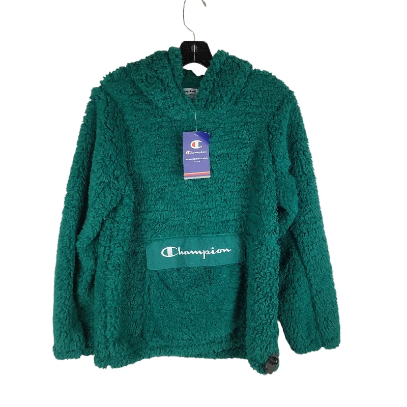 Sweatshirt Hoodie By Champion In Green, Size: L Trendy Men's Scandinavian