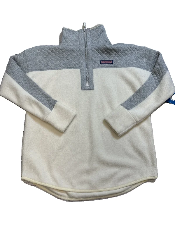 Sweatshirt Collar By Vineyard Vines In Grey & White, Size: Xxs Gym