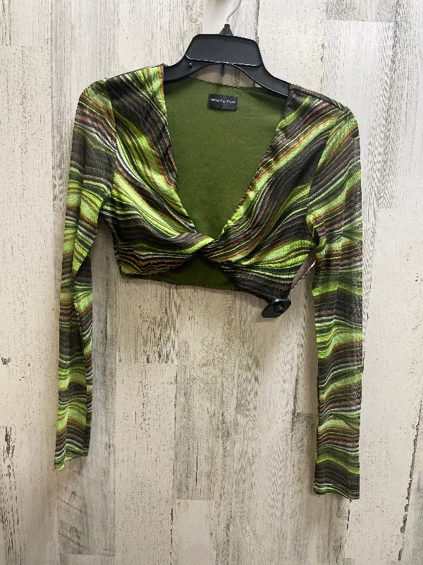 Top Long Sleeve By Clothes Mentor In Green, Size: S Stylish Men's Neon