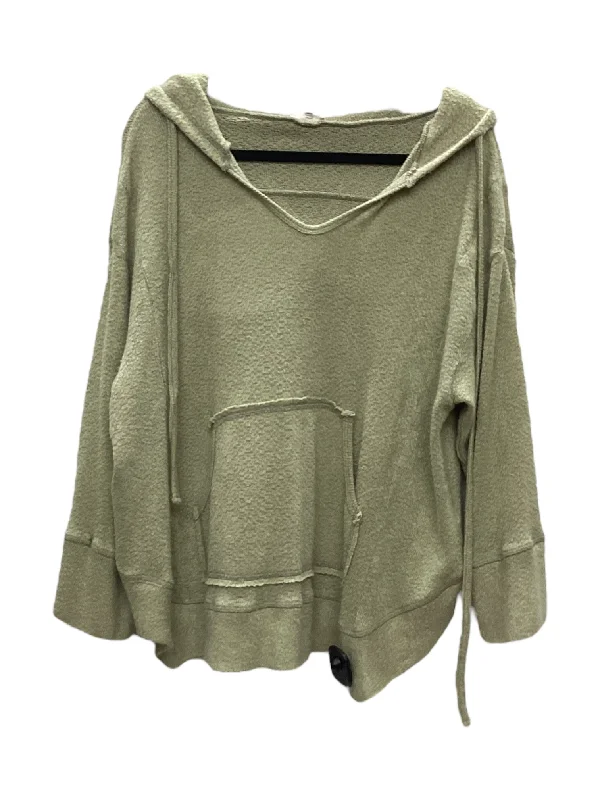 Sweatshirt Hoodie By Easel In Tan, Size: S Sleek Men's Metallic