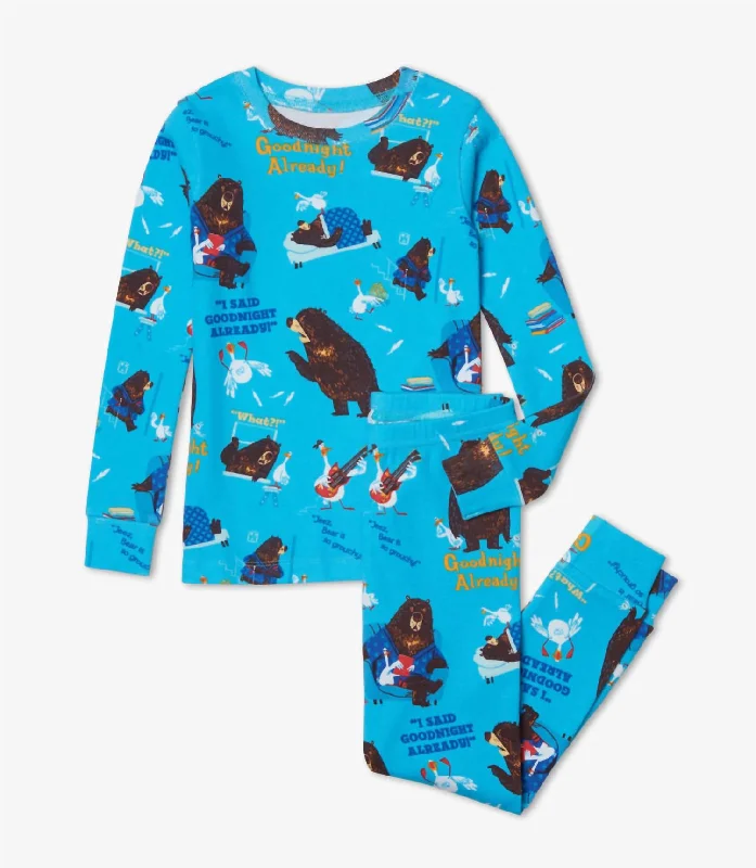 Boy's Goodnight Already! Pajamas In Blue Stylish Men's Tropical 