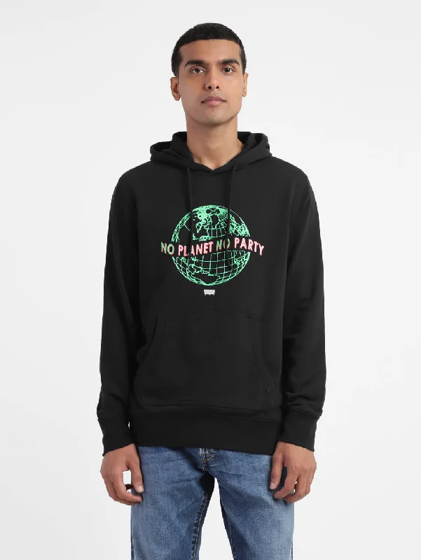 Men's Graphic Print Hooded Sweatshirt Athletic Men's High