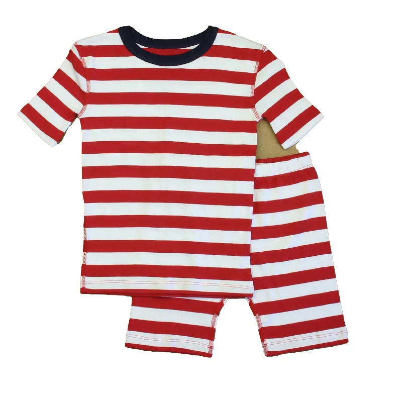 Mightly Unisex Red | White Stripe 2-piece Pajamas Luxurious Men's High