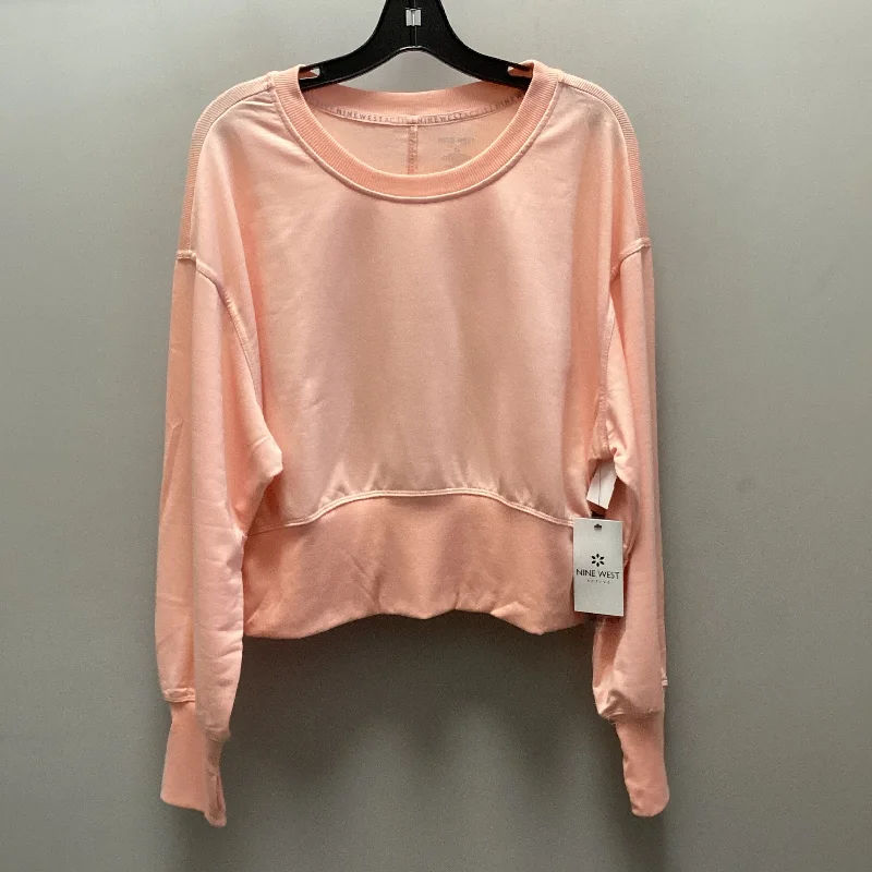 Sweatshirt Crewneck By Nine West Apparel In Peach, Size: Xl Masculine Men's Thick