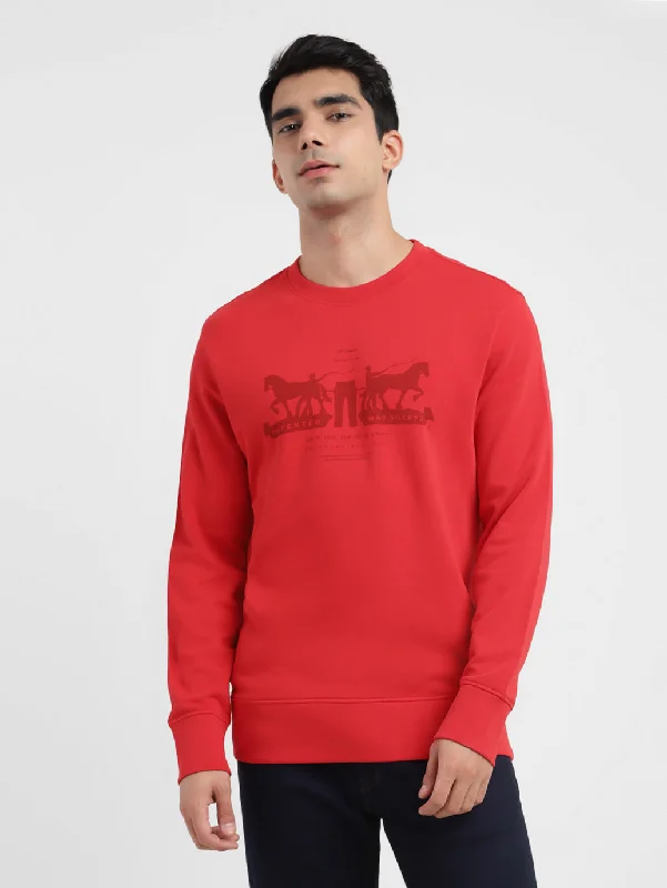 Men's Brand Logo Crew Neck Sweatshirt Laid