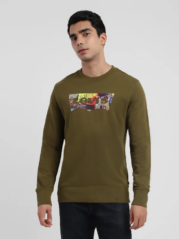 Men's Printed Crew Neck Sweatshirt Sophisticated Men's 