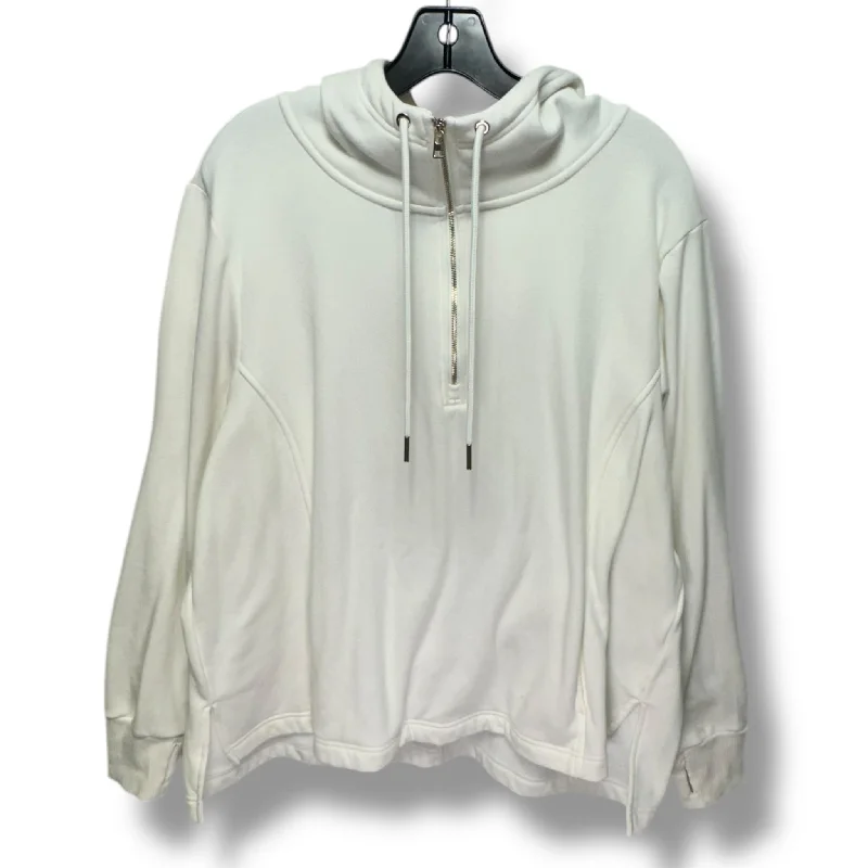 Athletic Sweatshirt Hoodie By Avia In Cream, Size: 3x Monochromatic All