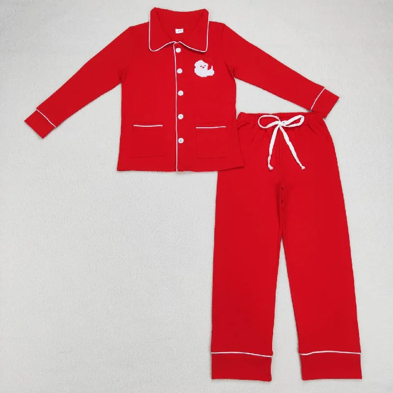 GLP0700 Adult Mom Family Christmas Collar Santa Girls Long Sleeve Pants Outfits Pajamas Refined Men's Hand