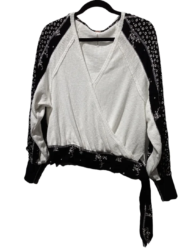 Black & White Top Long Sleeve Free People, Size S Bold Men's Statement