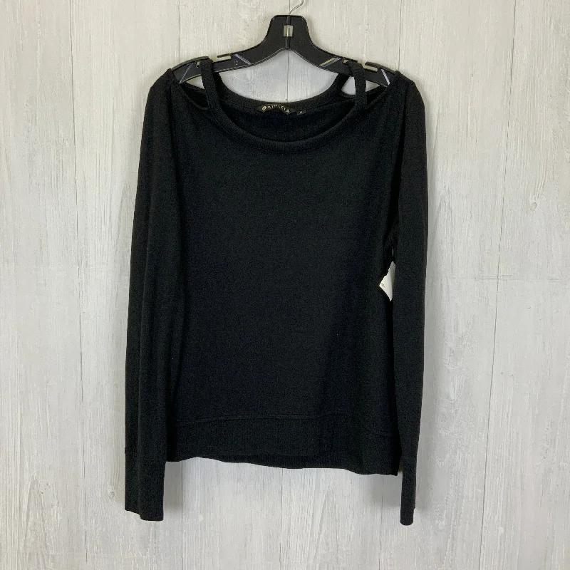 Top Long Sleeve By Athleta In Black, Size: M British Gentleman Style