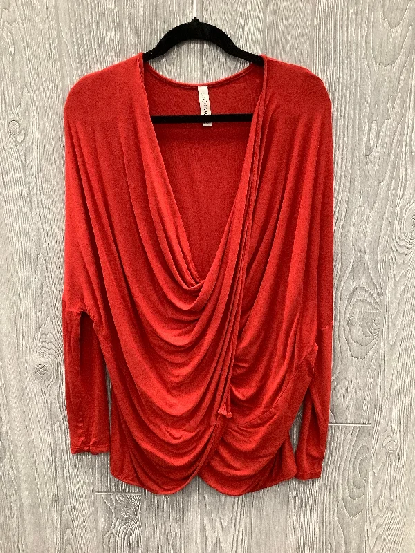 Red Top Long Sleeve Cubism, Size M Youthful Men's Pop