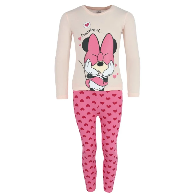 Toddler Girl's Disney Minnie Mouse Pajama Set Monochromatic All