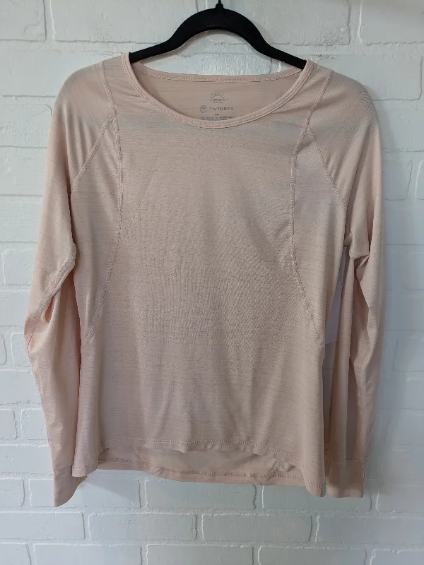 Top Long Sleeve Basic By Talbots In Peach, Size: M Laid