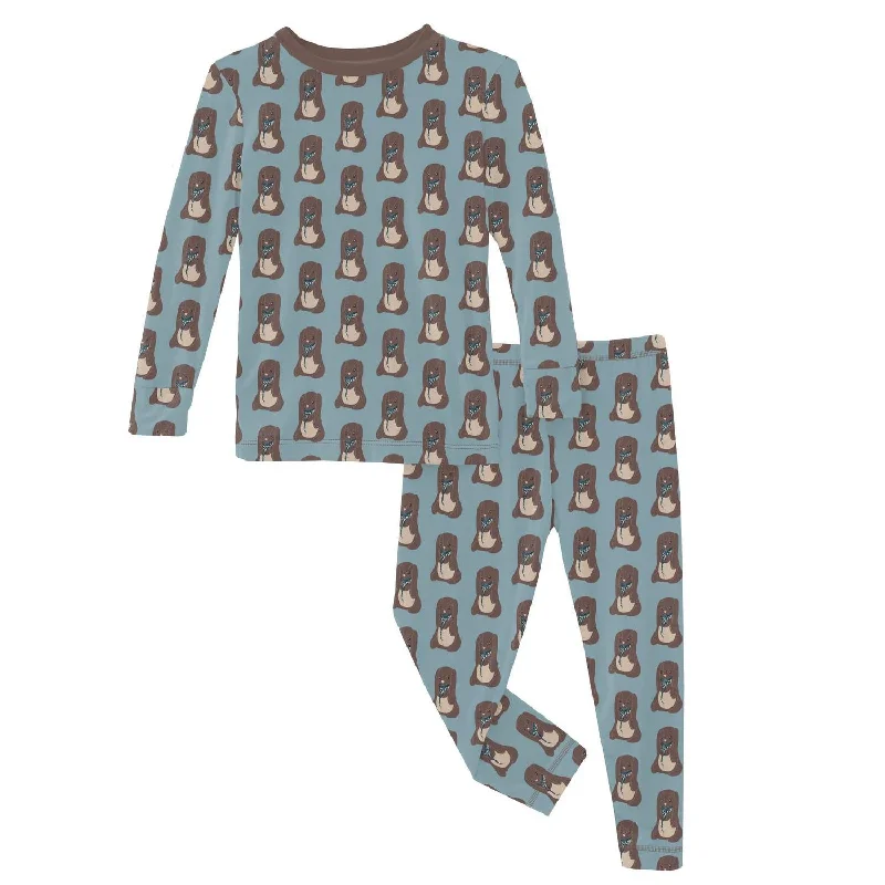 Kids' Print Long Sleeve Pajama Set In Stormy Sea Velveteen Rabbit Elegant Men's Formal 