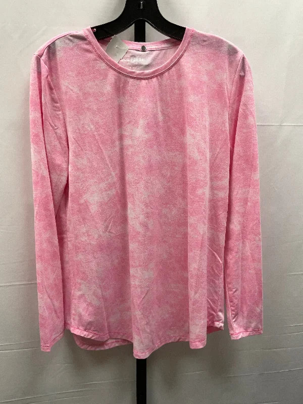 Top Long Sleeve By Joe Fresh In Pink, Size: M Cozy Men's Sherpa