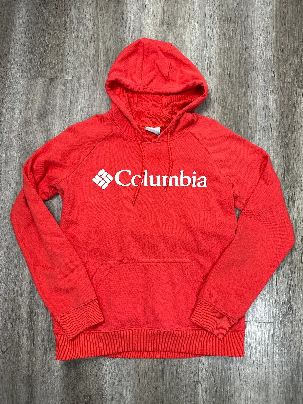 Athletic Sweatshirt Hoodie By Columbia In Orange, Size: M Gym