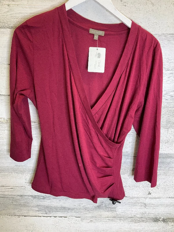 Top 3/4 Sleeve By Lilla P In Red, Size: L Hip Men's Retro