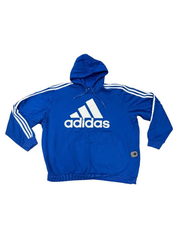 Sweatshirt Hoodie By Adidas In Blue, Size: 3x Cozy Men's Winter