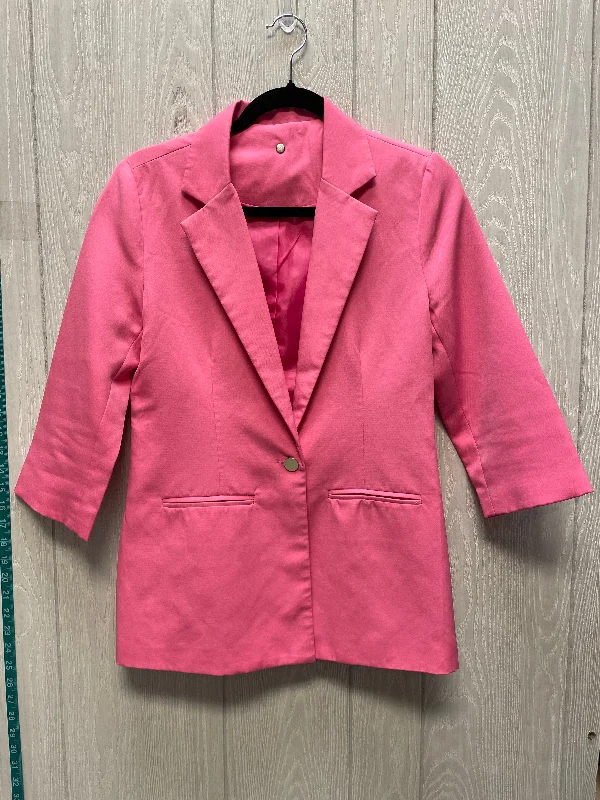 Blazer By Clothes Mentor In Pink, Size: S Sleek Men's Contemporary 