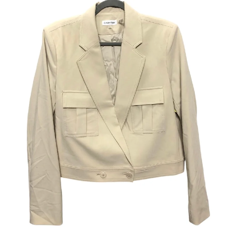 Blazer By Calvin Klein In Beige, Size: L Business