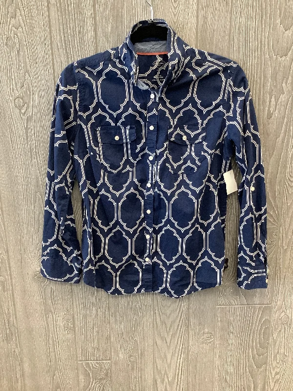 Top Long Sleeve By St Johns Bay In Blue, Size: M Casual Men's Short