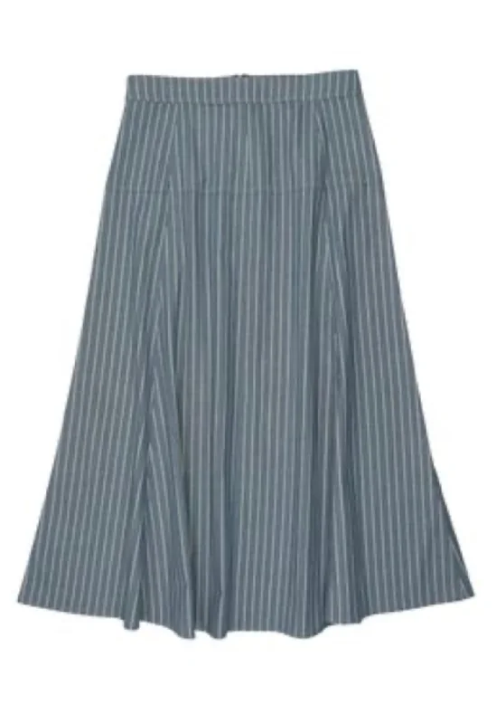 Coco Blanc Striped Denim Skirt Dapper Men's 1920S