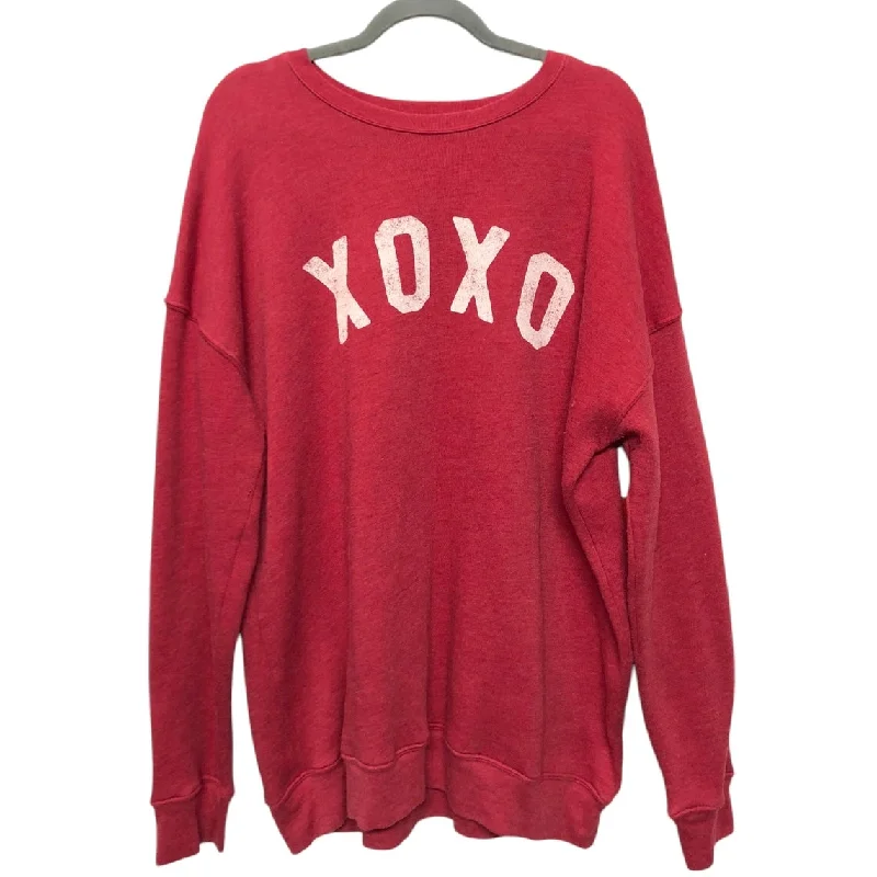 Sweatshirt Crewneck By Clothes Mentor In Red, Size:Xl Beach