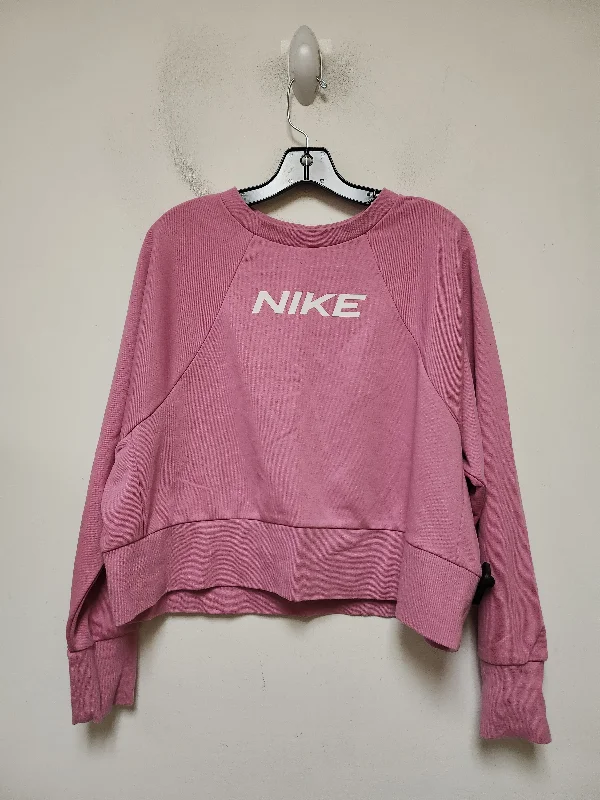 Sweatshirt Crewneck By Nike Apparel In Pink & White, Size: L Modern Men's Tech