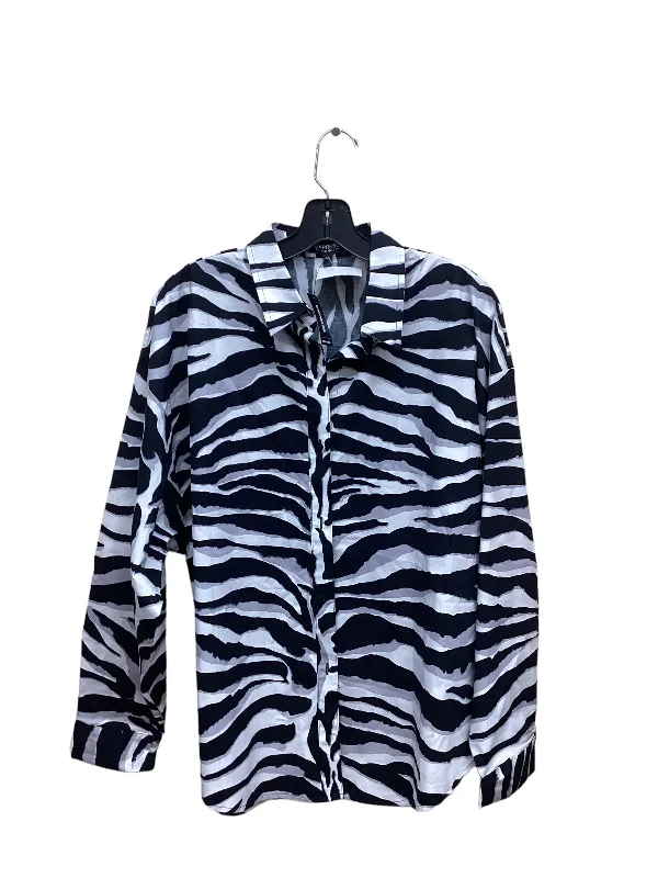 Top Long Sleeve By Express In Animal Print, Size: L Unique Men's Patch