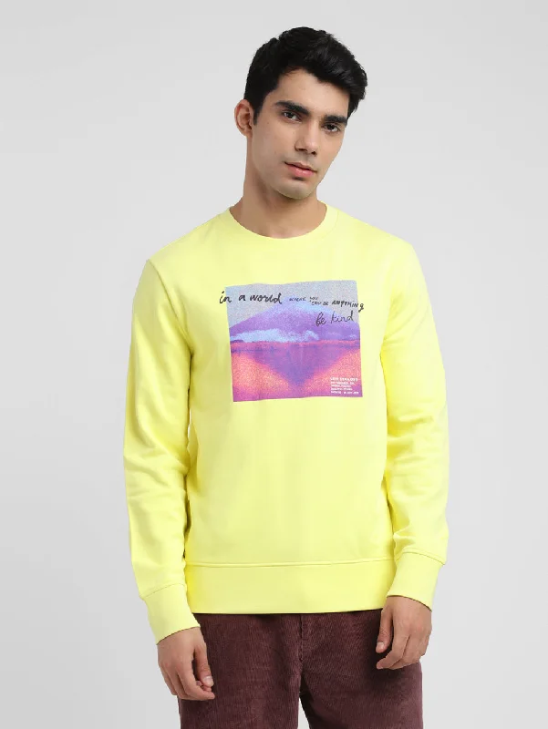 Men's Graphic Print Crew Neck Sweatshirt Artistic Men's Avant