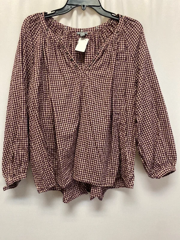 Purple Top Long Sleeve Aerie, Size M Vintage Men's 1970S Disco