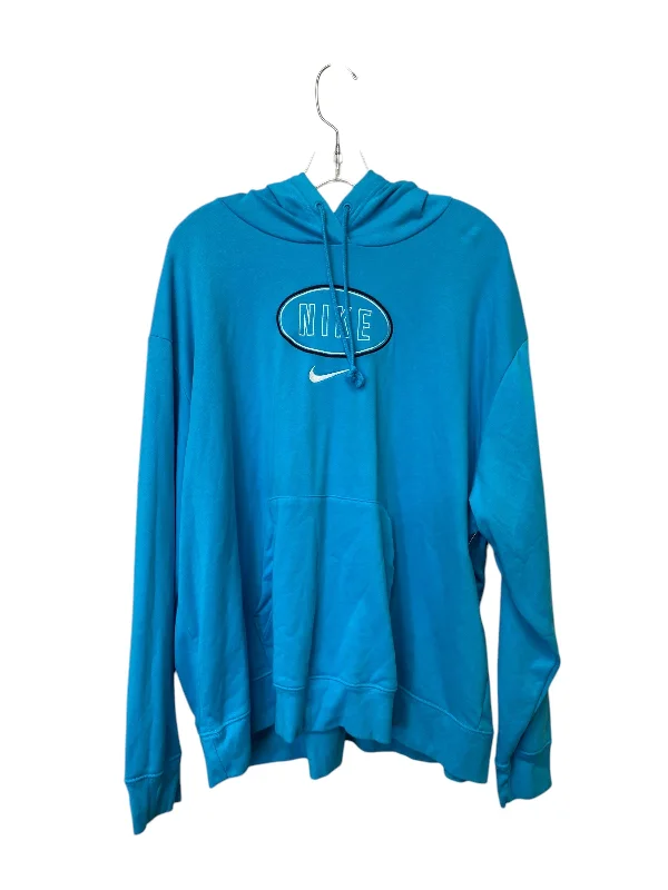 Sweatshirt Hoodie By Nike In Blue, Size: 2x Modern Men's Tech