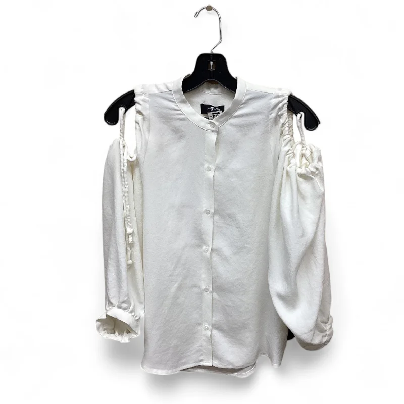 Top Long Sleeve By 7 For All Mankind In White, Size: S Casual Men's Short