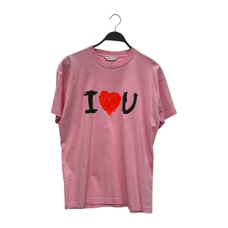 BALENCIAGA/Pink Valentines Day T-Shirt/S Bold Men's Animal