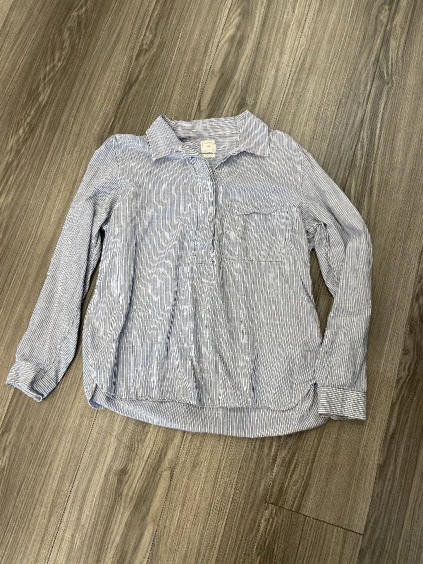 Top Long Sleeve By Gap In Striped Pattern, Size: L Adventure