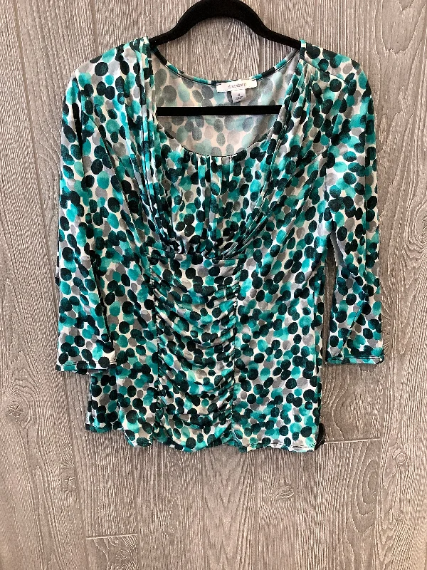 Top Long Sleeve By Dressbarn In Blue, Size: M Monochromatic Office Style