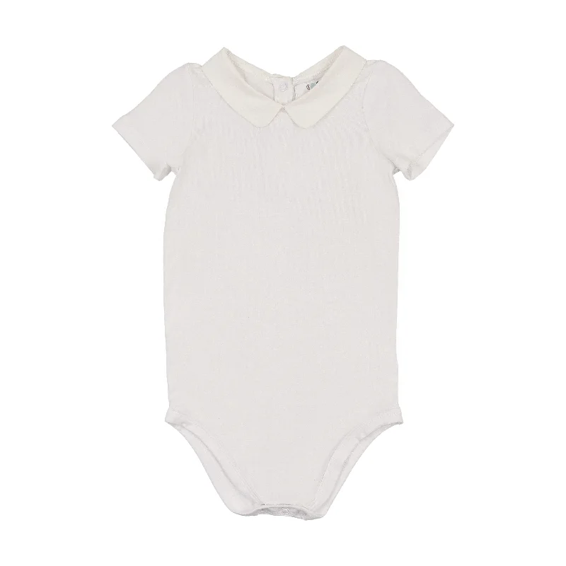 Coco Blanc Modal Peter Pan Onesie Laid