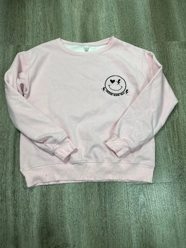 Sweatshirt Crewneck By CHASE In Pink, Size: M Dapper Men's Bow