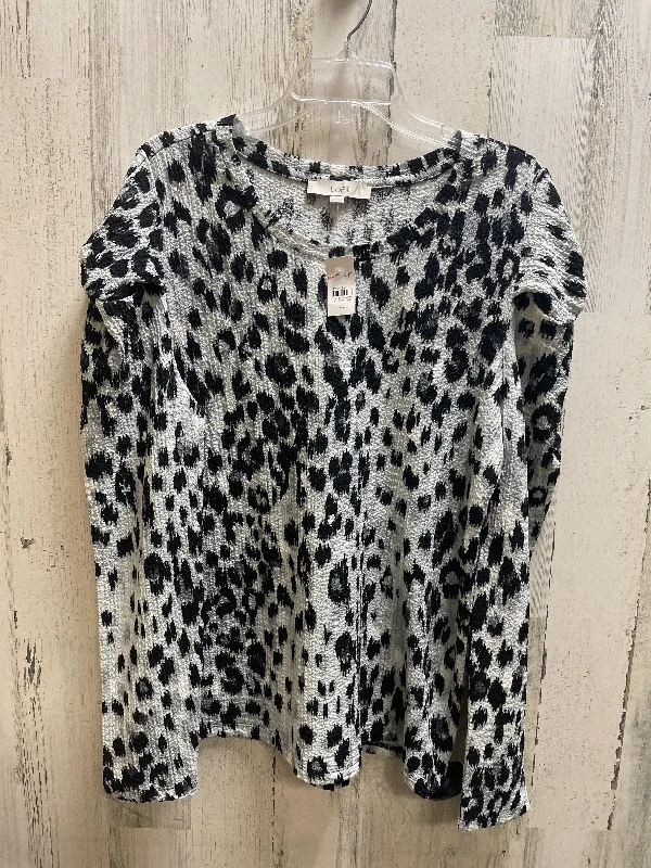 Top Long Sleeve By Loft In Animal Print, Size: Xl Unique Men's Upcycled