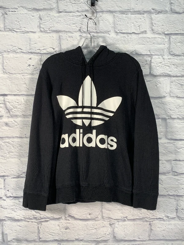 Sweatshirt Hoodie By Adidas In Black, Size: Xl Masculine Men's Thick