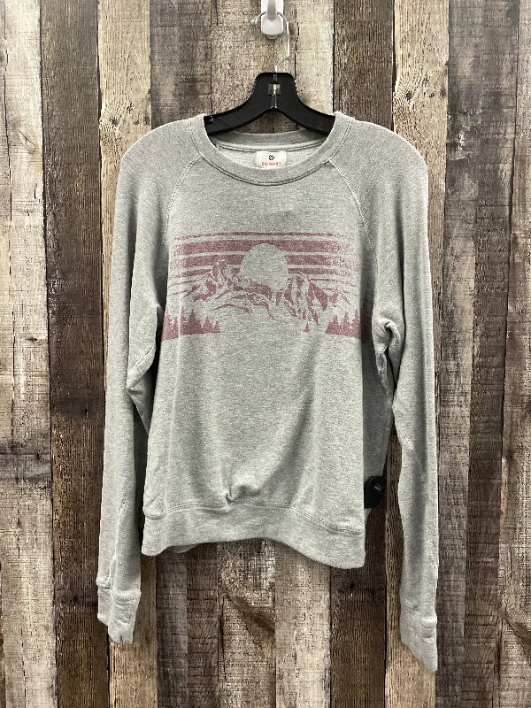 Sweatshirt Crewneck By Sundry In Grey, Size: S Tough Men's Military