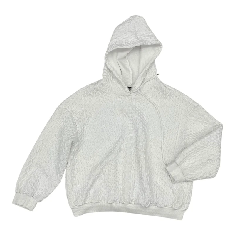 Sweatshirt Hoodie By Shein In White, Size:2X Practical Men's Quick