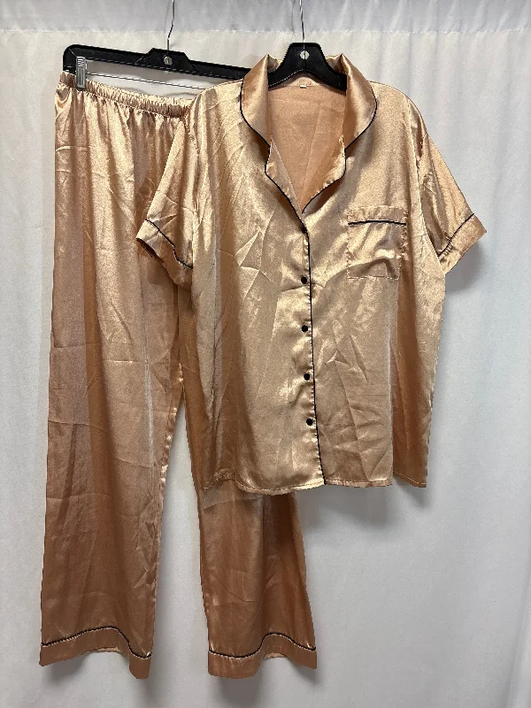 Pajamas 2pc By Cmf In Beige, Size: Xxl Cozy Men's Sherpa