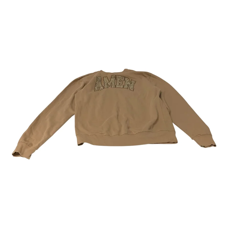 Sweatshirt Crewneck By Clothes Mentor In Tan, Size: Xl Adventure